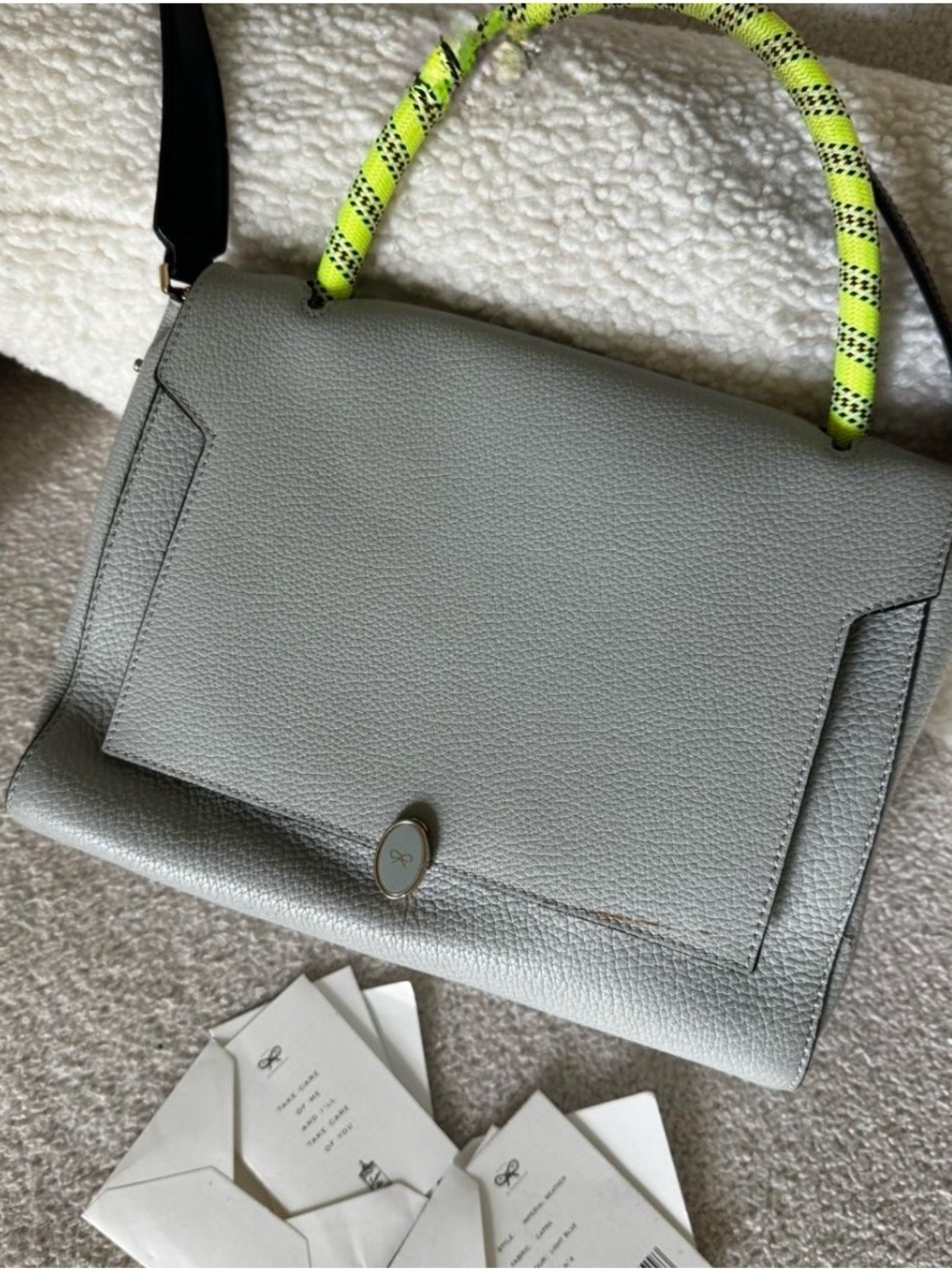 Anya Hindmarch Bathust Satchel bag Grey